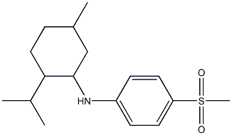 4-methanesulfonyl-N-[5-methyl-2-(propan-2-yl)cyclohexyl]aniline 结构式