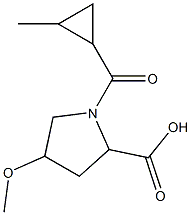 4-methoxy-1-[(2-methylcyclopropyl)carbonyl]pyrrolidine-2-carboxylic acid Structure