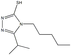 4-pentyl-5-(propan-2-yl)-4H-1,2,4-triazole-3-thiol 化学構造式