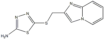 5-({imidazo[1,2-a]pyridin-2-ylmethyl}sulfanyl)-1,3,4-thiadiazol-2-amine Struktur