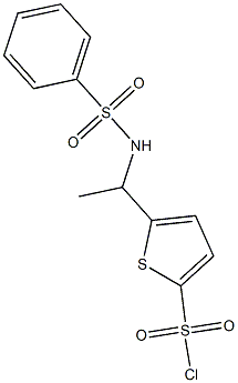 5-(1-benzenesulfonamidoethyl)thiophene-2-sulfonyl chloride Structure