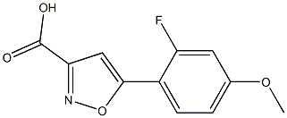 5-(2-fluoro-4-methoxyphenyl)isoxazole-3-carboxylic acid Struktur