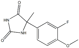 5-(3-fluoro-4-methoxyphenyl)-5-methylimidazolidine-2,4-dione Structure