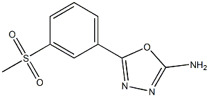 5-(3-methanesulfonylphenyl)-1,3,4-oxadiazol-2-amine 结构式