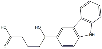 5-(9H-carbazol-3-yl)-5-hydroxypentanoic acid Struktur