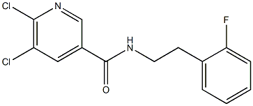 5,6-dichloro-N-[2-(2-fluorophenyl)ethyl]pyridine-3-carboxamide Struktur