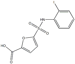 5-[(2-iodophenyl)sulfamoyl]furan-2-carboxylic acid Struktur