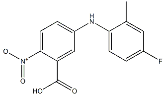 5-[(4-fluoro-2-methylphenyl)amino]-2-nitrobenzoic acid Structure