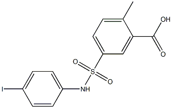 5-[(4-iodophenyl)sulfamoyl]-2-methylbenzoic acid 结构式