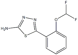 5-[2-(difluoromethoxy)phenyl]-1,3,4-thiadiazol-2-amine 化学構造式