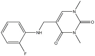 5-{[(2-fluorophenyl)amino]methyl}-1,3-dimethyl-1,2,3,4-tetrahydropyrimidine-2,4-dione