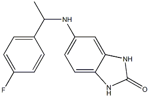 5-{[1-(4-fluorophenyl)ethyl]amino}-2,3-dihydro-1H-1,3-benzodiazol-2-one 结构式