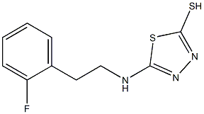 5-{[2-(2-fluorophenyl)ethyl]amino}-1,3,4-thiadiazole-2-thiol Struktur
