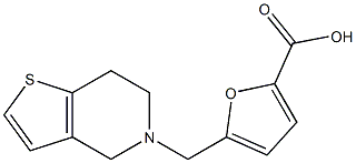 5-{4H,5H,6H,7H-thieno[3,2-c]pyridin-5-ylmethyl}furan-2-carboxylic acid 结构式