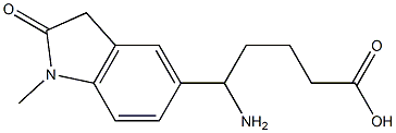 5-amino-5-(1-methyl-2-oxo-2,3-dihydro-1H-indol-5-yl)pentanoic acid,,结构式