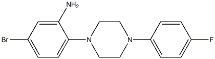 5-bromo-2-[4-(4-fluorophenyl)piperazin-1-yl]aniline,,结构式