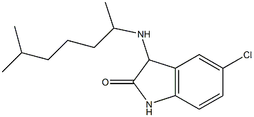 5-chloro-3-[(6-methylheptan-2-yl)amino]-2,3-dihydro-1H-indol-2-one Structure