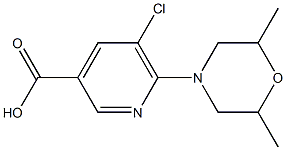 5-chloro-6-(2,6-dimethylmorpholin-4-yl)pyridine-3-carboxylic acid|