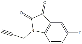 5-fluoro-1-(prop-2-yn-1-yl)-2,3-dihydro-1H-indole-2,3-dione Struktur