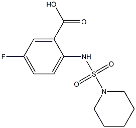 5-fluoro-2-[(piperidine-1-sulfonyl)amino]benzoic acid Struktur