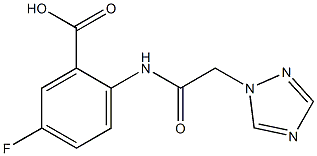 5-fluoro-2-[2-(1H-1,2,4-triazol-1-yl)acetamido]benzoic acid Structure