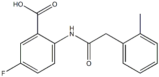 5-fluoro-2-[2-(2-methylphenyl)acetamido]benzoic acid,,结构式