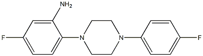 5-fluoro-2-[4-(4-fluorophenyl)piperazin-1-yl]aniline 结构式