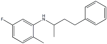 5-fluoro-2-methyl-N-(4-phenylbutan-2-yl)aniline Structure