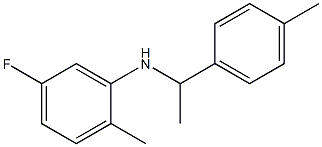 5-fluoro-2-methyl-N-[1-(4-methylphenyl)ethyl]aniline Struktur