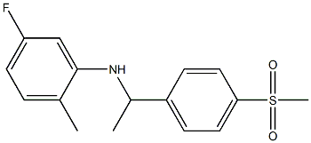 5-fluoro-N-[1-(4-methanesulfonylphenyl)ethyl]-2-methylaniline Struktur