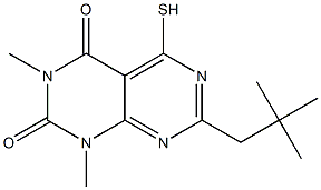 5-mercapto-1,3-dimethyl-7-neopentylpyrimido[4,5-d]pyrimidine-2,4(1H,3H)-dione Structure