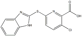6-(1H-1,3-benzodiazol-2-ylsulfanyl)-3-chloropyridine-2-carboxylic acid Structure