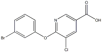 6-(3-bromophenoxy)-5-chloronicotinic acid Structure