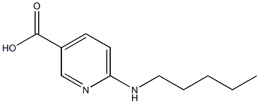 6-(pentylamino)pyridine-3-carboxylic acid 化学構造式