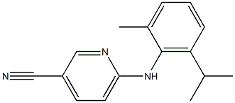 6-{[2-methyl-6-(propan-2-yl)phenyl]amino}pyridine-3-carbonitrile Struktur