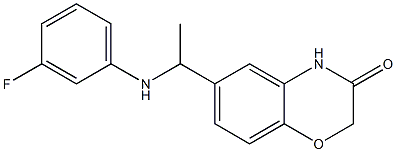6-{1-[(3-fluorophenyl)amino]ethyl}-3,4-dihydro-2H-1,4-benzoxazin-3-one Structure
