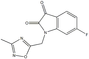 6-fluoro-1-[(3-methyl-1,2,4-oxadiazol-5-yl)methyl]-2,3-dihydro-1H-indole-2,3-dione Structure