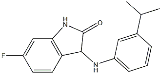 6-fluoro-3-{[3-(propan-2-yl)phenyl]amino}-2,3-dihydro-1H-indol-2-one 化学構造式