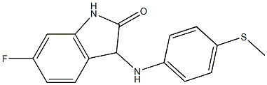 6-fluoro-3-{[4-(methylsulfanyl)phenyl]amino}-2,3-dihydro-1H-indol-2-one 结构式