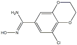 8-chloro-N'-hydroxy-2,3-dihydro-1,4-benzodioxine-6-carboximidamide Structure