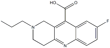 8-fluoro-2-propyl-1H,2H,3H,4H-benzo[b]1,6-naphthyridine-10-carboxylic acid Struktur