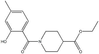 ethyl 1-[(2-hydroxy-4-methylphenyl)carbonyl]piperidine-4-carboxylate Structure
