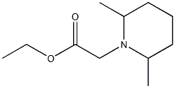 ethyl 2-(2,6-dimethylpiperidin-1-yl)acetate 化学構造式