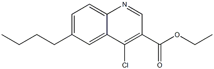 ethyl 6-butyl-4-chloroquinoline-3-carboxylate 结构式