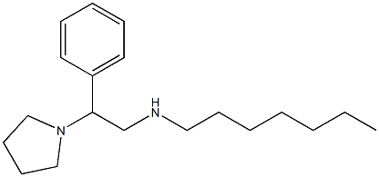 heptyl[2-phenyl-2-(pyrrolidin-1-yl)ethyl]amine 结构式