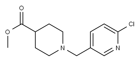 methyl 1-[(6-chloropyridin-3-yl)methyl]piperidine-4-carboxylate Structure