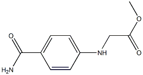 methyl 2-[(4-carbamoylphenyl)amino]acetate Structure