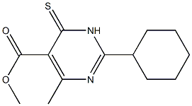 methyl 2-cyclohexyl-4-methyl-6-thioxo-1,6-dihydropyrimidine-5-carboxylate Structure