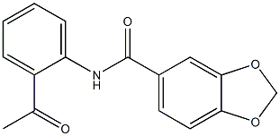 N-(2-acetylphenyl)-1,3-benzodioxole-5-carboxamide Struktur