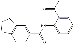 N-(2-acetylphenyl)-2,3-dihydro-1H-indene-5-carboxamide Struktur